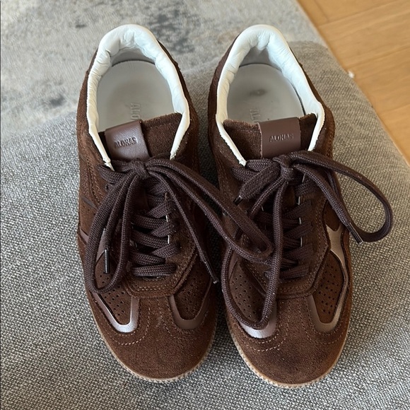 ALOHAS Brown Sneakers Suede Casual - Picture 1 of 2